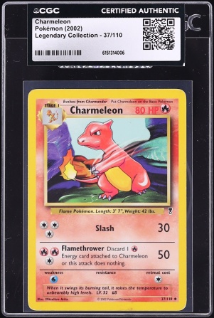 2002 Pokemon Legendary Collection Charmeleon #37 CGC AUTH