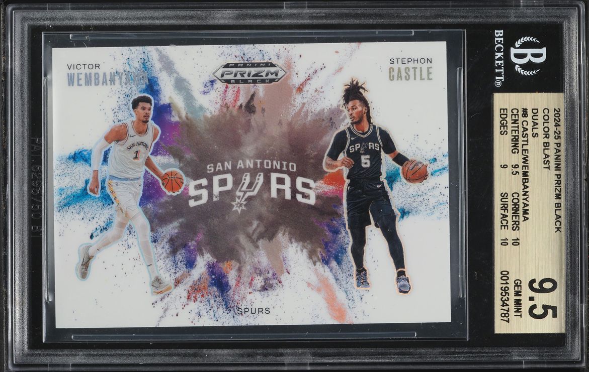2024 Panini Prizm Black Color Blast Victor Wembanyama Stephon Castle ...