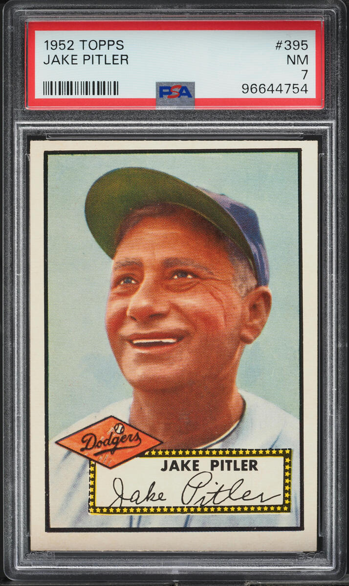 1952 Topps Jake Pitler #395 PSA 7 NRMT
