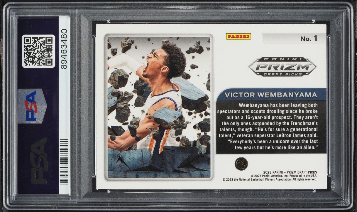 2023 Panini Prizm Draft Picks Break Victor Wembanyama ROOKIE #1 PSA 9 MINT