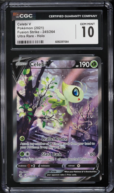 2021 Pokemon Japanese SWSH Promo Jet Black Spirit Celebi V #175