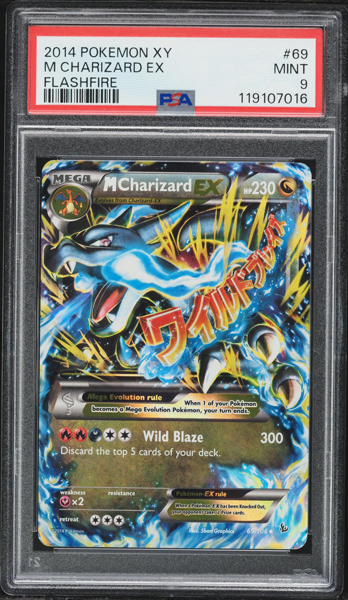 2014 Pokemon XY Flashfire Holo M Charizard EX #69 PSA 9 MINT