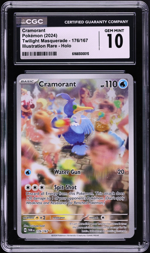 2024 Pokemon Scarlet & Violet Twilight Masquerade IR Cramorant #176 CGC 10 GEM MINT