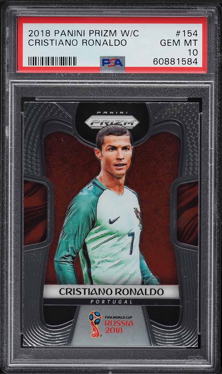 2018 Panini Prizm World Cup Cyrillic Cristiano Ronaldo PSA 10 GEM