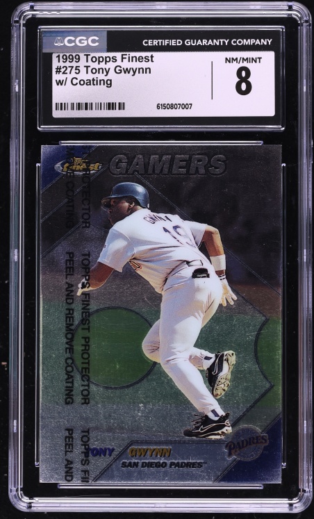1999 Finest w/ Coating Tony Gwynn #275 CGC 8 NM-MT