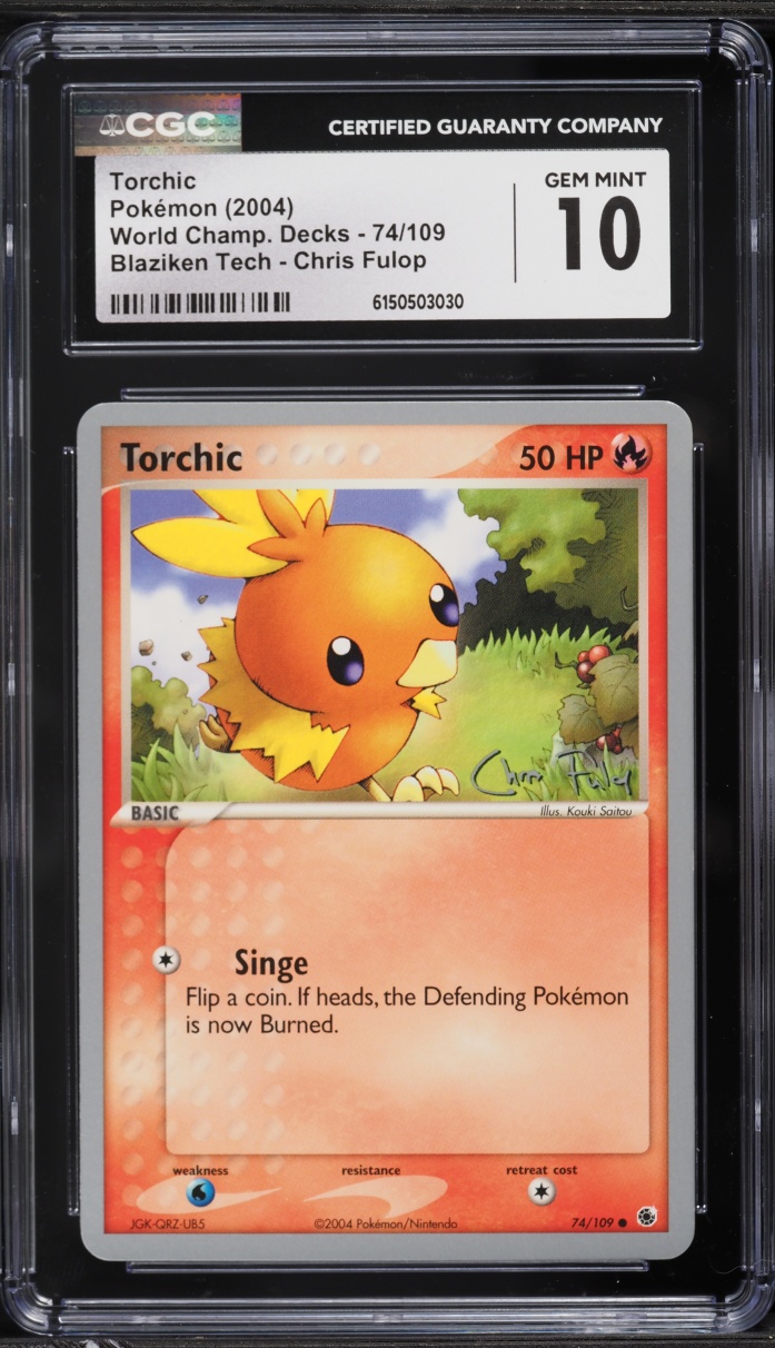 2004 Pokemon World Championships Decks Blaziken Tech Chris Fulop Torchic #74 CGC 10 GEM MINT