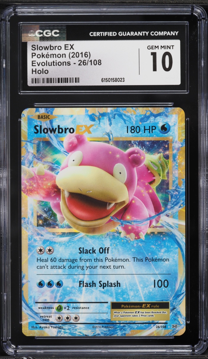 2016 Pokemon XY Evolutions Holo Slowbro EX #26 CGC 10 GEM MINT