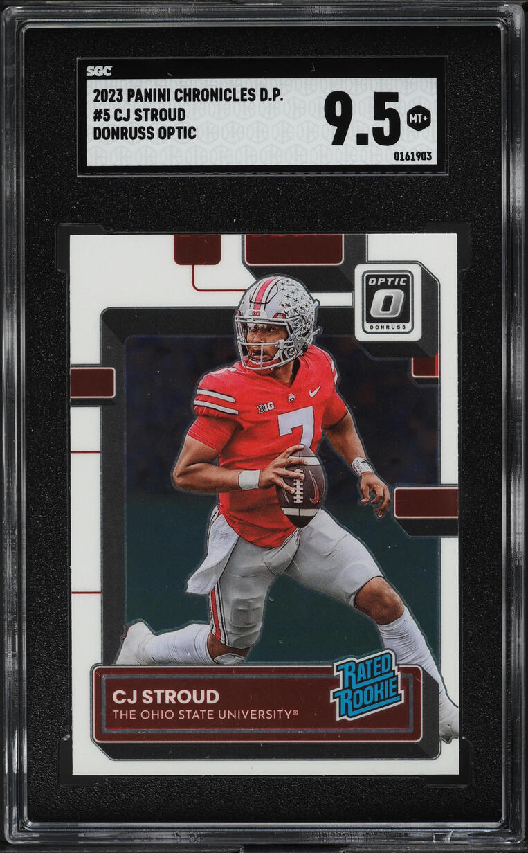 2023 Panini Chronicles Draft Picks Donruss Optic C.J. Stroud ROOKIE #5 SGC 9.5