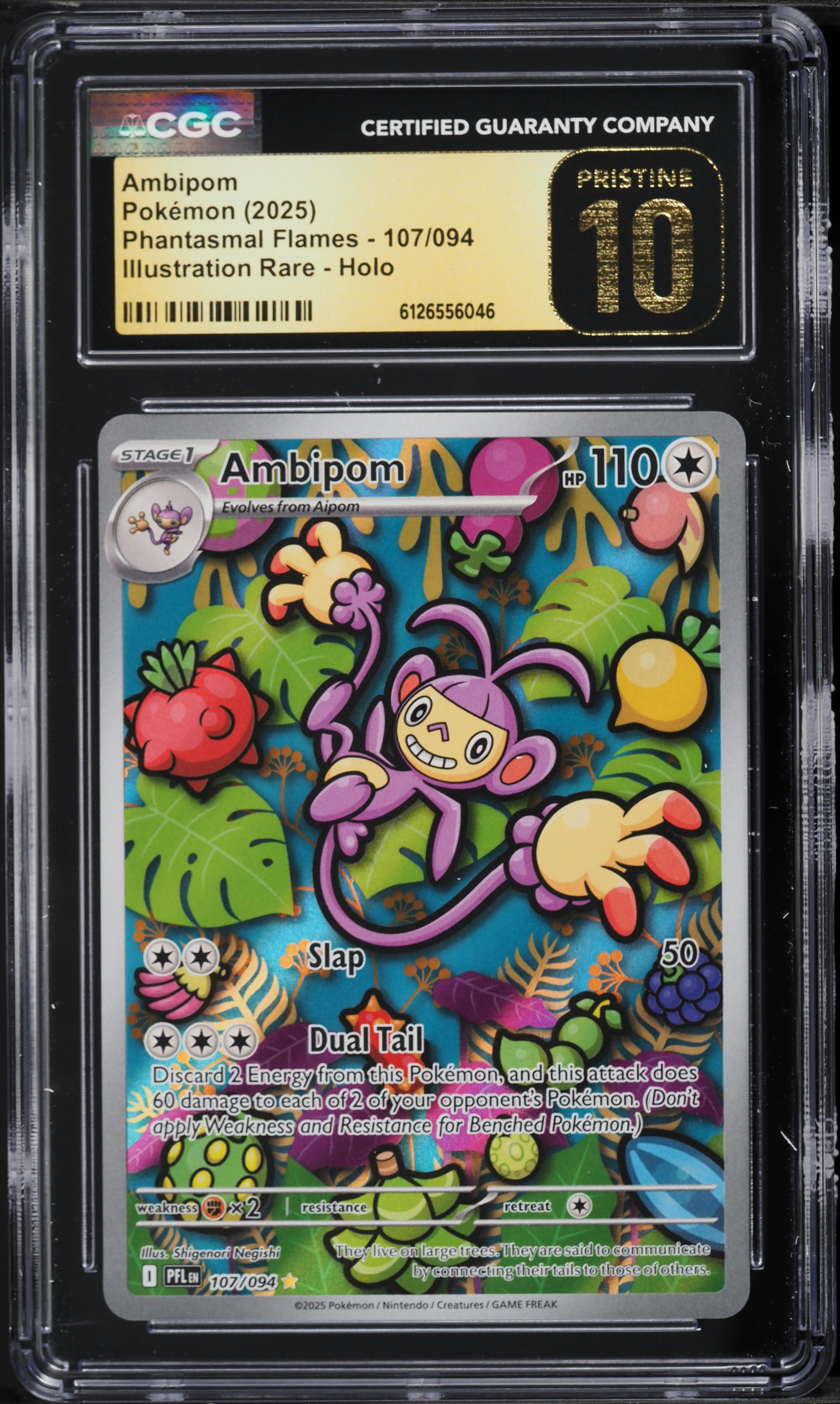 2025 Pokemon Mega Evolution Phantasmal Flames IR Ambipom #107 CGC 10 PRISTINE