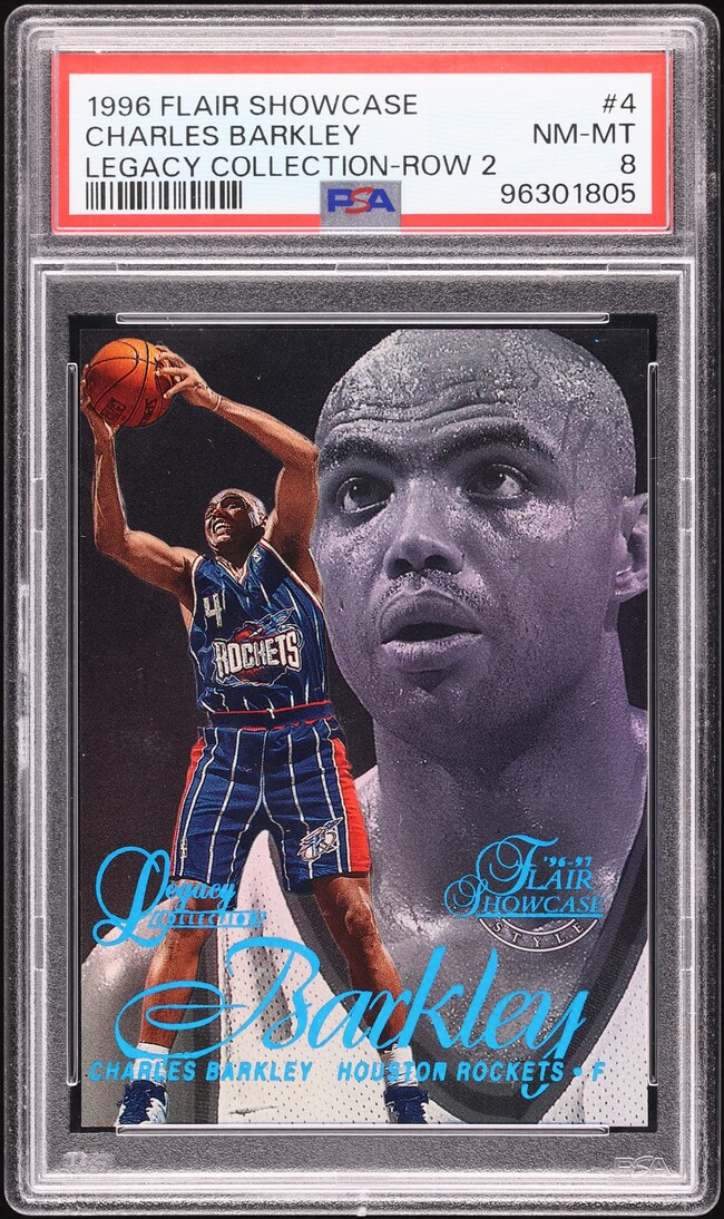 1996 Flair Showcase Legacy Collection Row 2 Charles Barkley /150 #4 PSA 8 NM-MT