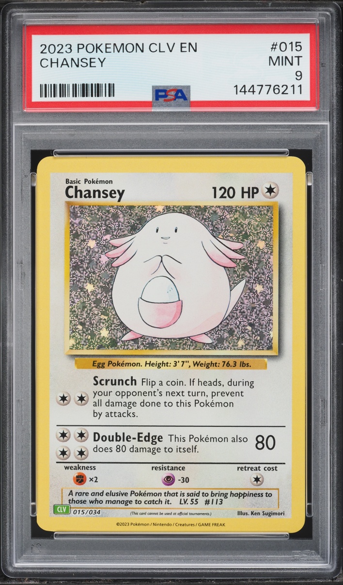2023 Pokemon TCG Classic Collection Chansey #15 PSA 9 MINT