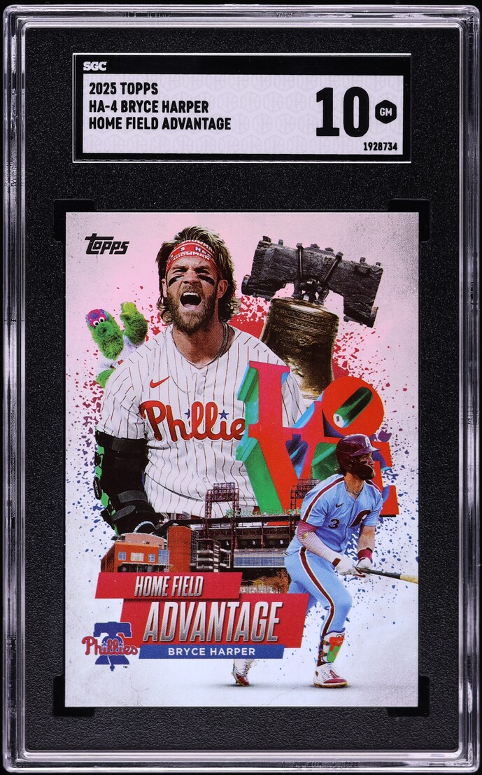 2025 Topps Home Field Advantage Bryce Harper #HA-4 SGC 10 GEM MINT