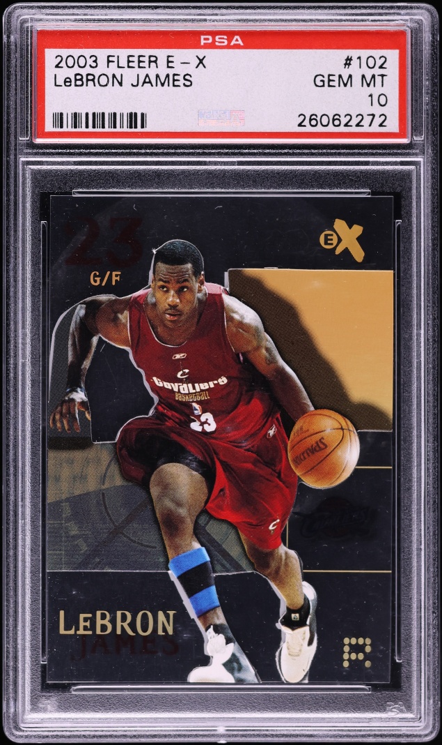 2003 Fleer E-X LeBron James ROOKIE #102 PSA 10 GEM MINT