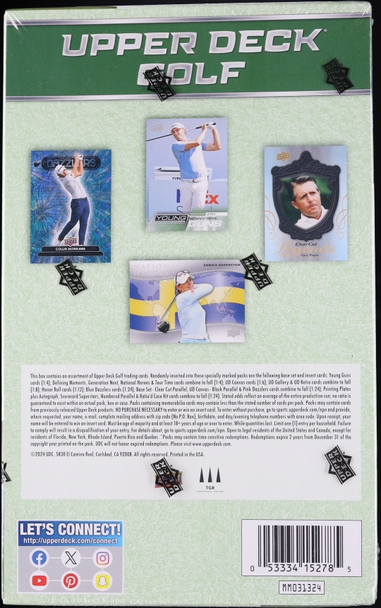 2024 Upper Deck Golf Sealed Hobby Box, 24ct Packs - Photo 2