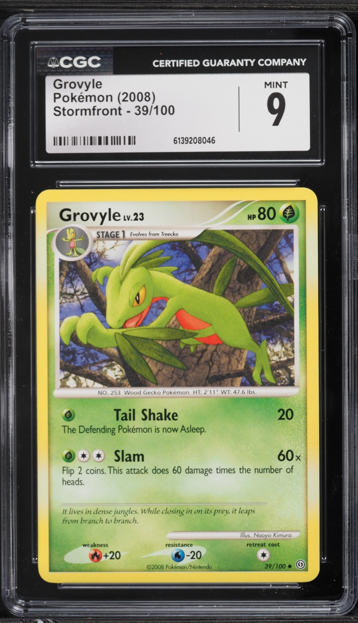 2008 Pokemon Diamond & Pearl Stormfront Grovyle #39 CGC 9 MINT
