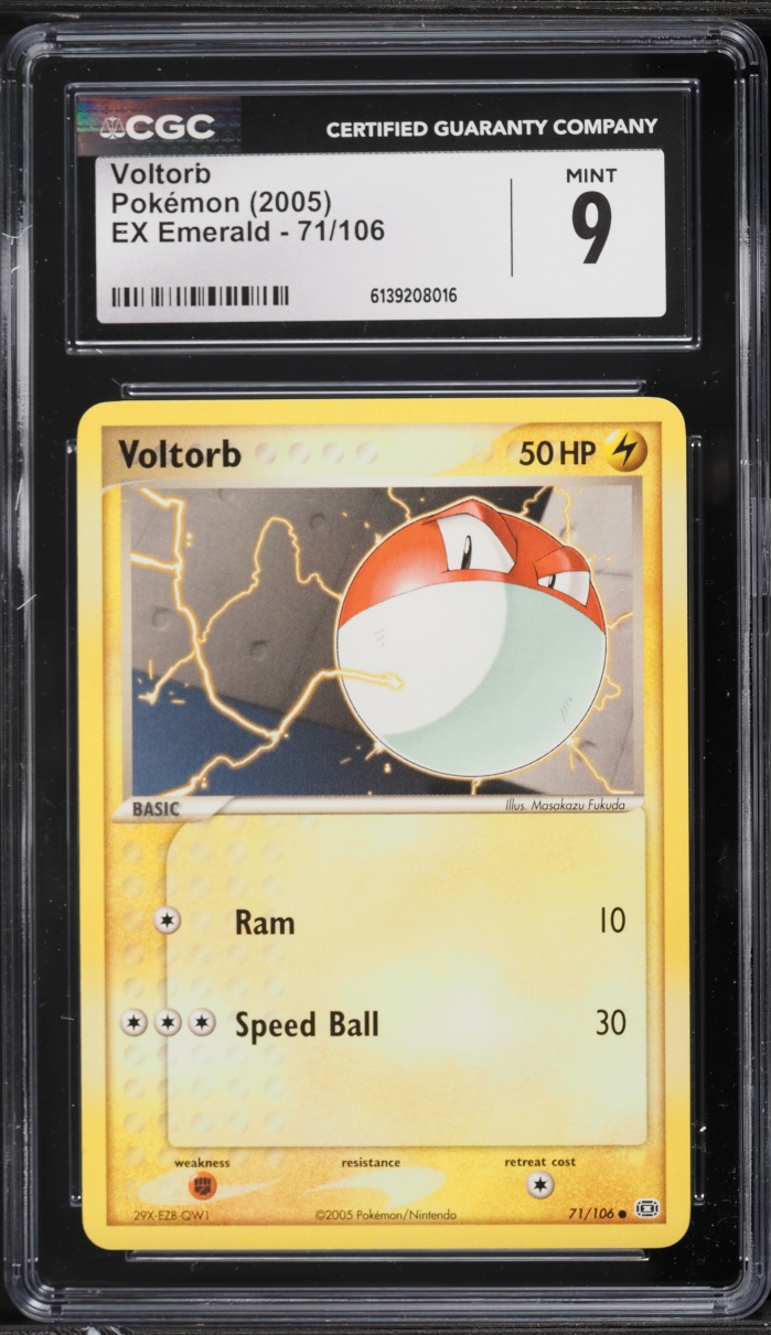 2005 Pokemon EX Emerald Voltorb #71 CGC 9 MINT