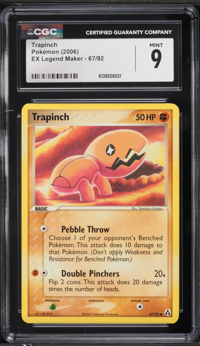 2006 Pokemon Ex Legend Maker Trapinch #67 CGC 9 MINT