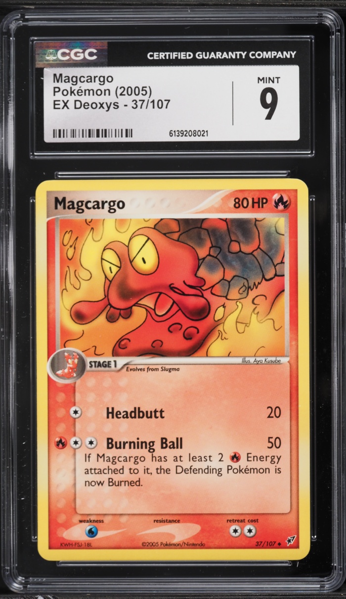 2005 Pokemon EX Deoxys Magcargo #37 CGC 9 MINT