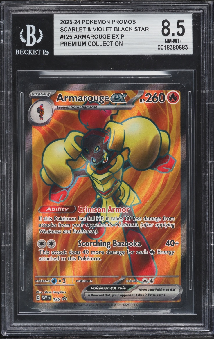 2023 Pokemon Scarlet & Violet Promos Premium Collection Armarouge ex #125 BGS 8.5 NM-MT+