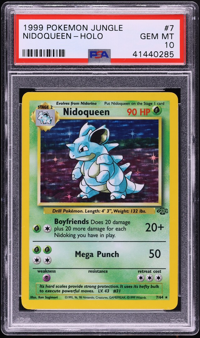 1999 Pokemon Jungle Holo Nidoqueen #7 PSA 10 GEM MINT