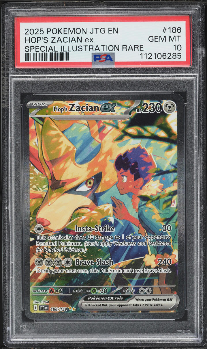 2025 Pokemon Scarlet & Violet Journey Together SIR Hop's Zacian ex #186 PSA 10 GEM MINT