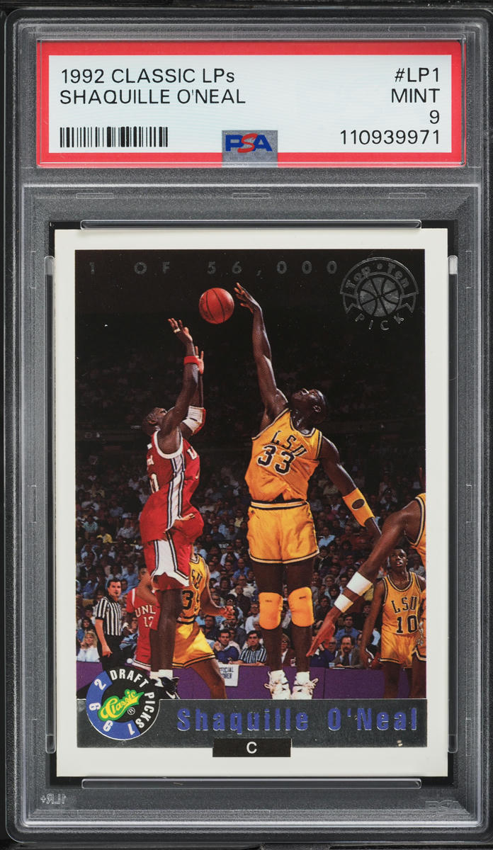 1992 Classic LPs Shaquille O'Neal ROOKIE /56000 #LP1 PSA 9 MINT