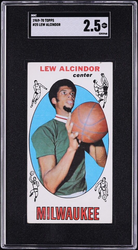 1969 Topps Basketball Lew Alcindor ROOKIE #25 SGC 2.5 GD+
