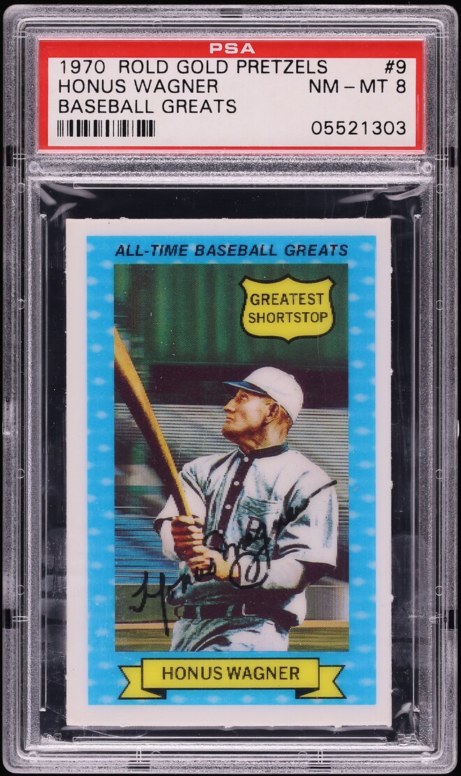 1970 Rold Gold Pretzels All Time Greats Honus Wagner #9 PSA 8 NM-MT