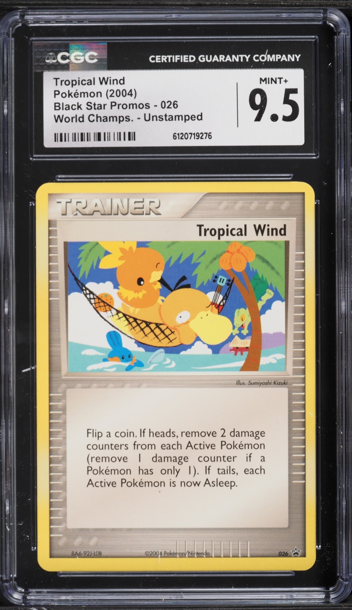 2004 Pokemon Promo World Championships Unstamped Tropical Wind #26 CGC 9.5 MINT+