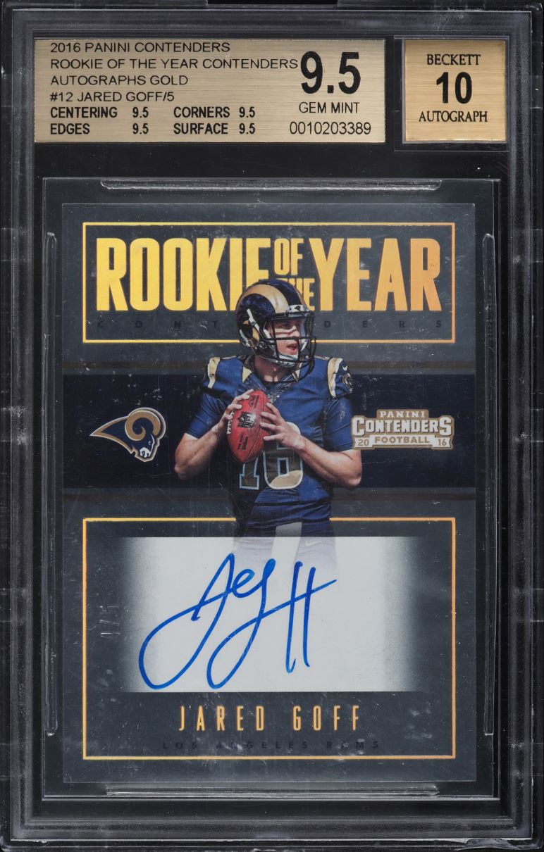 2016 Select Red Prizm Jared Goff ROOKIE /99 #63 PSA 9 MINT on