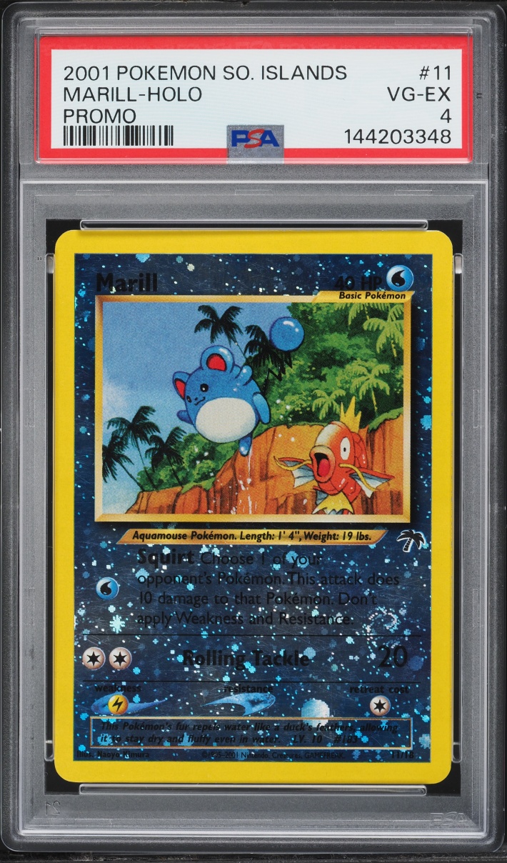 2001 Pokemon Southern Islands Promo Reverse Holo Marill #11 PSA 4 VGEX
