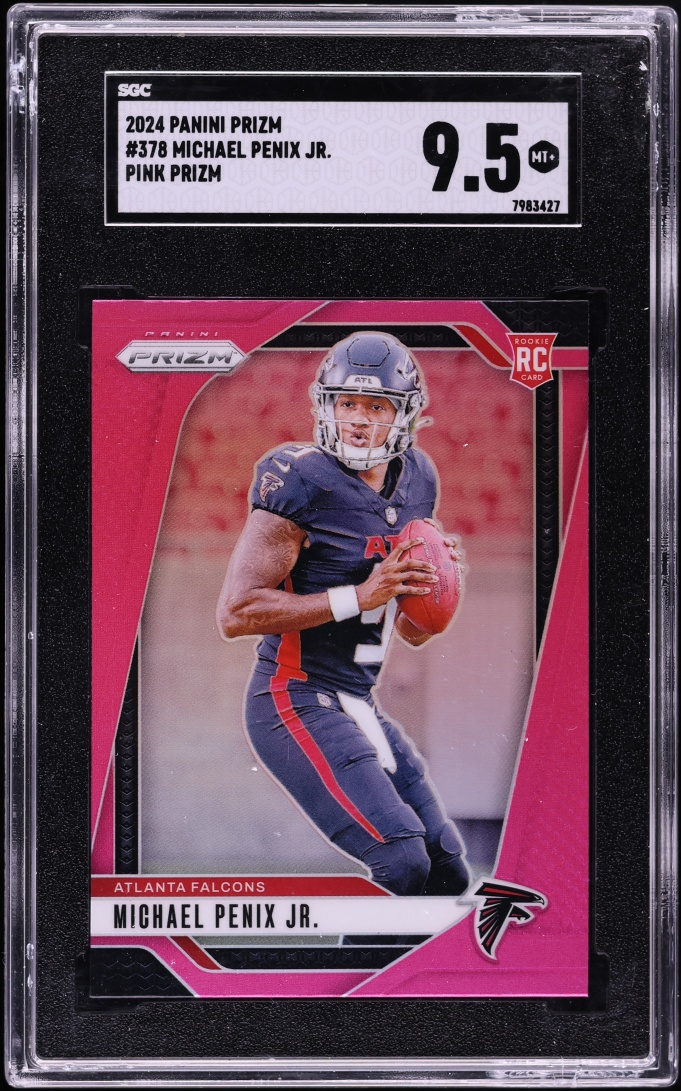 2024 Panini Prizm Pink Michael Penix Jr. ROOKIE #378 SGC 9.5 MINT+