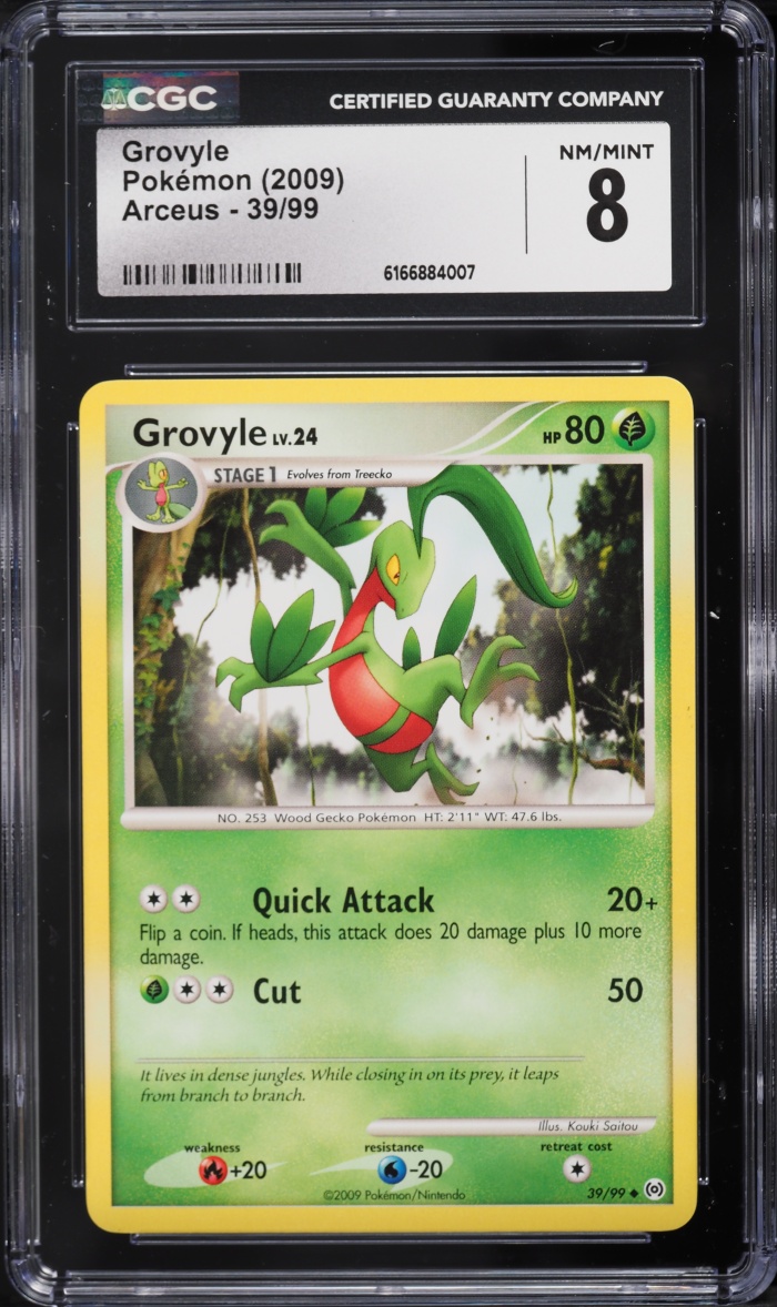 2009 Pokemon Platinum Arceus Grovyle #39 CGC 8 NM-MT