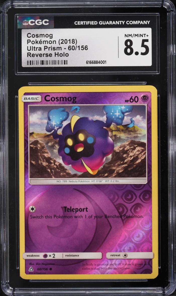 2018 Pokemon Sun & Moon Ultra Prism Reverse Holo Cosmog #60 CGC 8.5 NM-MT+