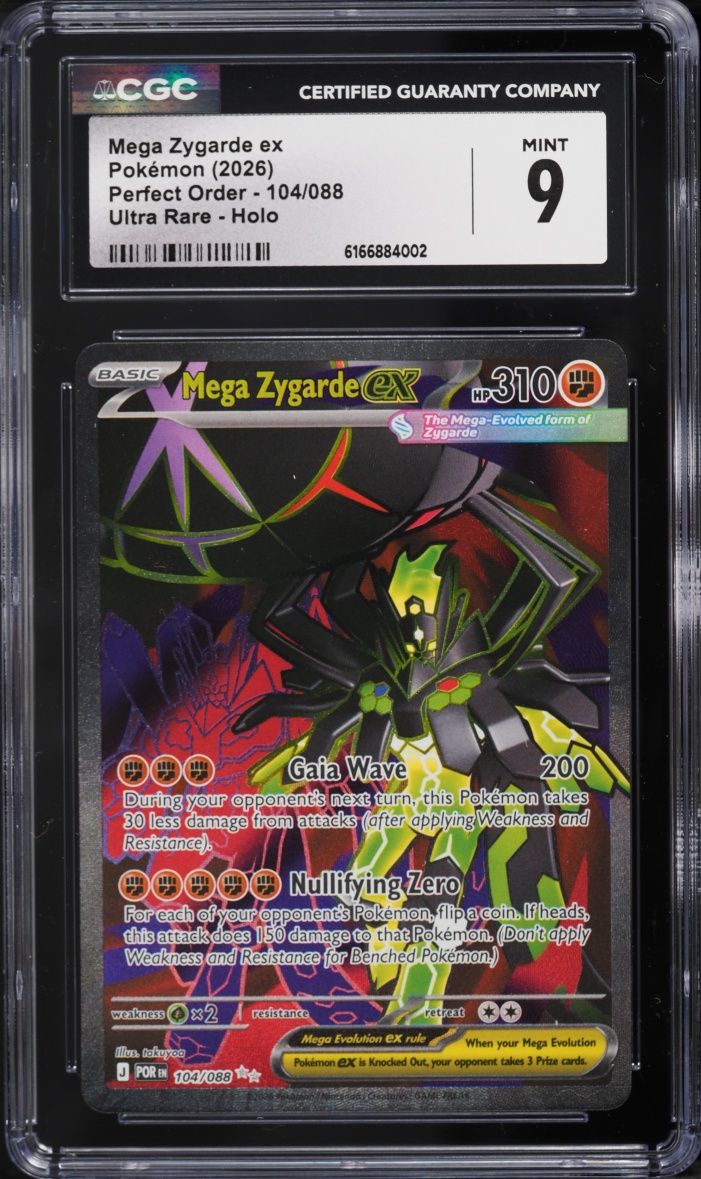 2026 Pokemon Mega Evolution Perfect Order Full Art Mega Zygarde ex #104 CGC 9 MINT