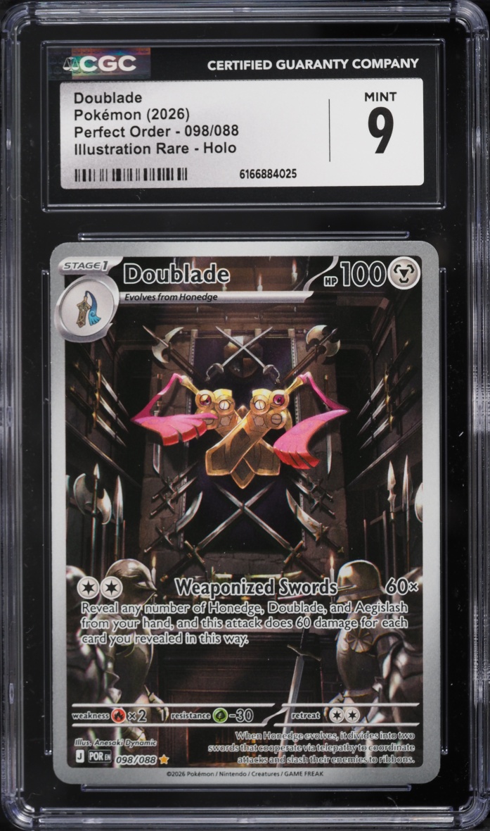 2026 Pokemon Mega Evolution Perfect Order IR Doublade #98 CGC 9 MINT