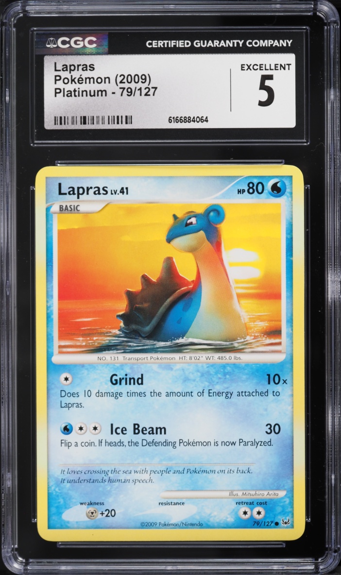 2009 Pokemon Platinum Lapras #79 CGC 5 EX