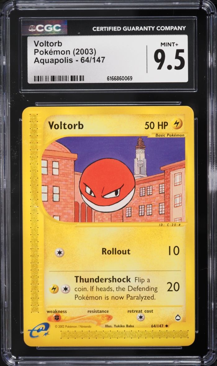 2003 Pokemon Aquapolis Voltorb #64 CGC 9.5 MINT+