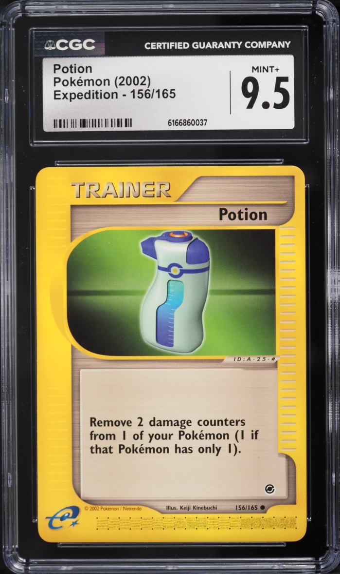 2002 Pokemon Expedition Base Set Potion #156 CGC 9.5 MINT+
