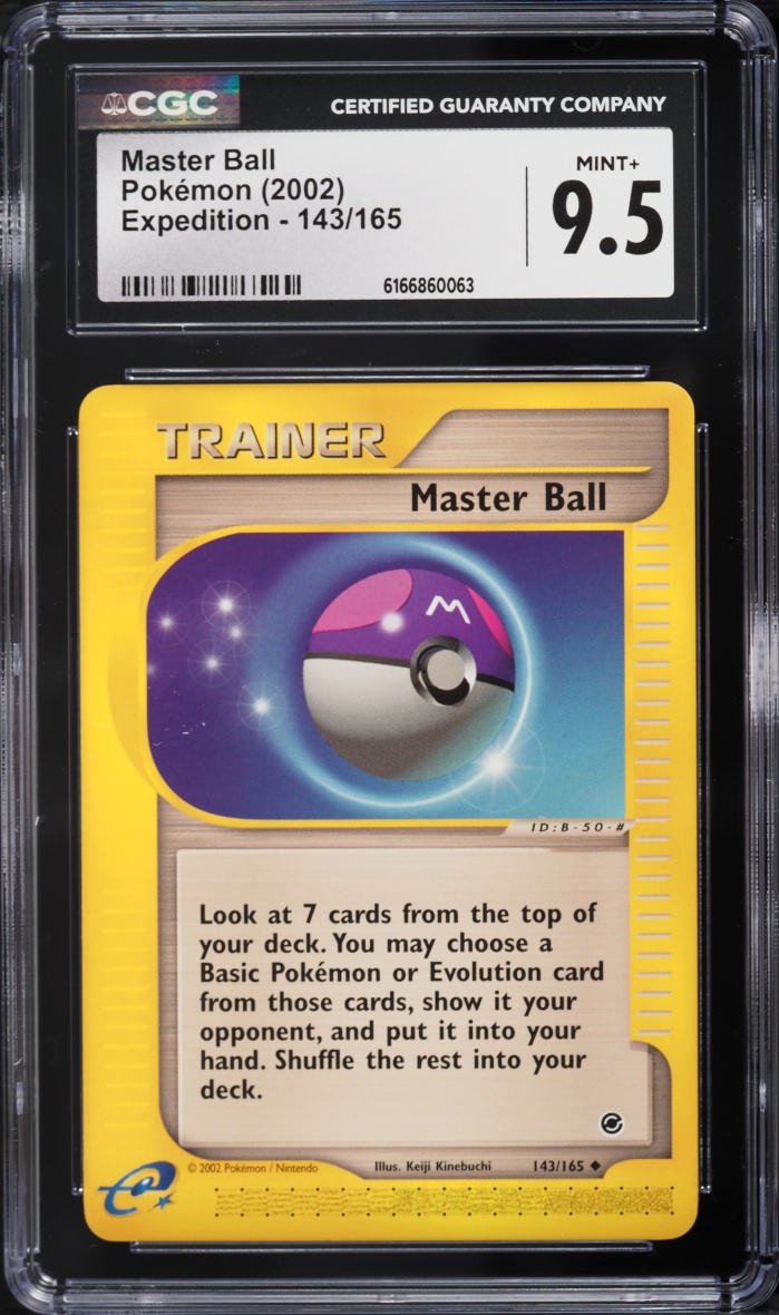 2002 Pokemon Expedition Master Ball #143 CGC 9.5 MINT+