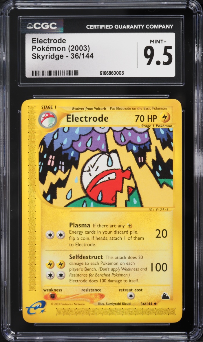 2003 Pokemon E-Card Skyridge Electrode #36 CGC 9.5 MINT+