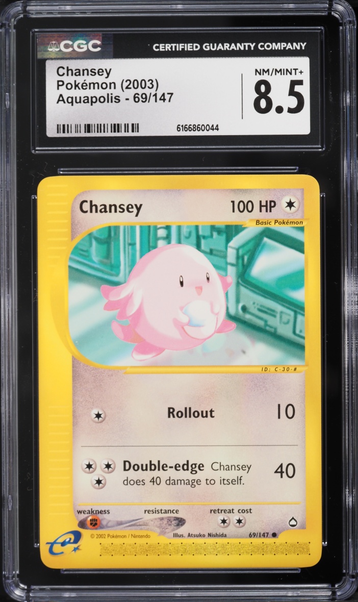 2003 Pokemon Aquapolis Chansey #69 CGC 8.5 NM-MT+