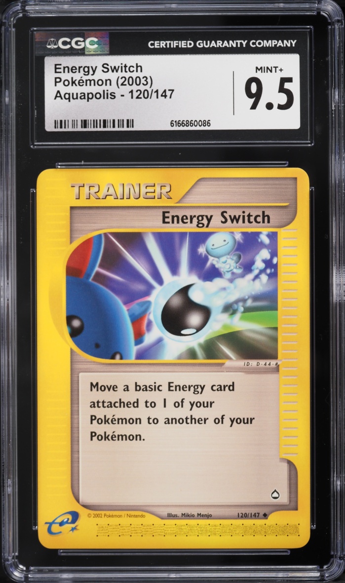 2003 Pokemon Aquapolis Energy Switch #120 CGC 9.5 MINT+