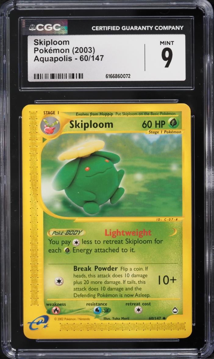 2003 Pokemon Aquapolis Skiploom #60 CGC 9 MINT