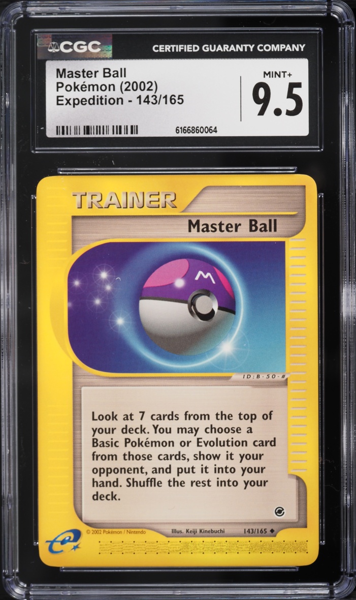 2002 Pokemon Expedition Master Ball #143 CGC 9.5 MINT+
