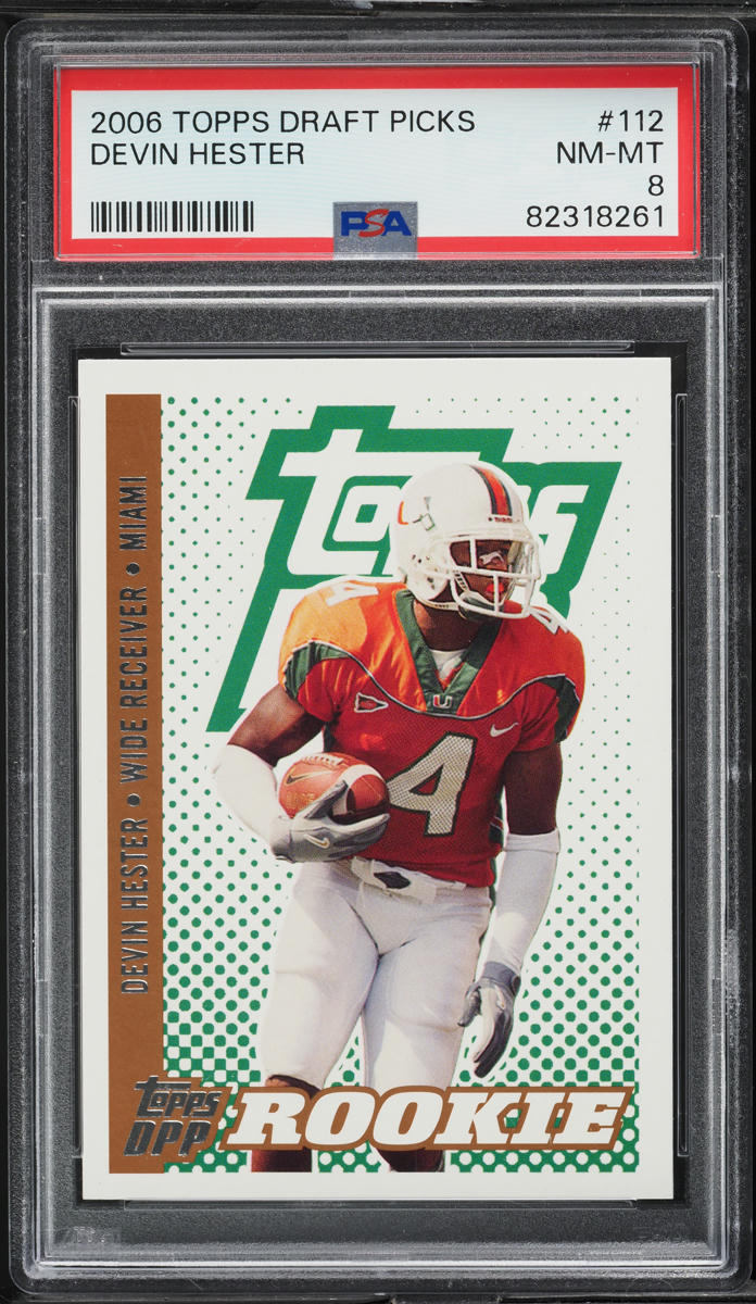 2006 Topps Draft Picks & Prospects Devin Hester ROOKIE #112 PSA 8 NM-MT