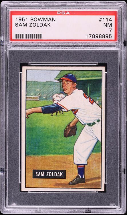 1951 Bowman Sam Zoldak #114 PSA 7 NRMT