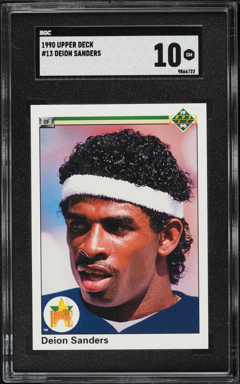 1990 Upper Deck Deion Sanders ROOKIE #13 SGC 10 GEM MINT