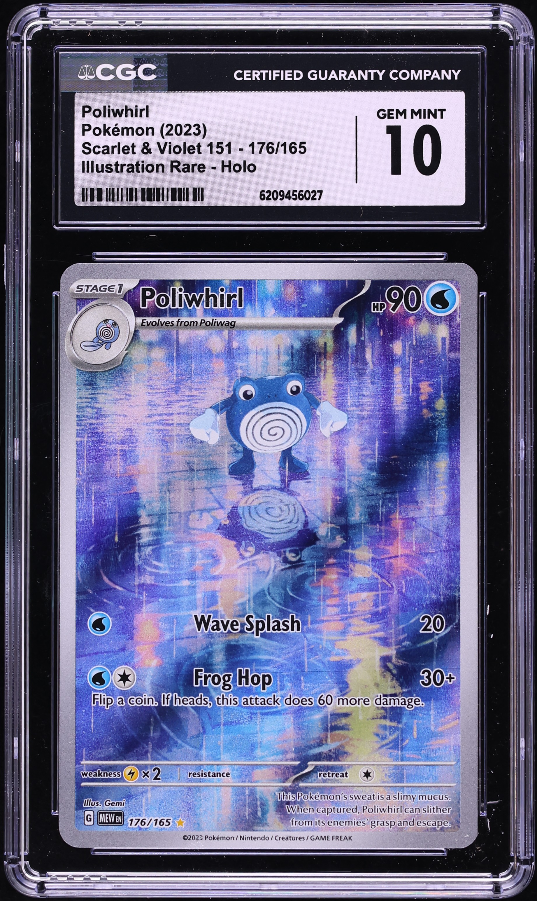 2023 Pokemon Scarlet & Violet 151 IR Poliwhirl #176 CGC 10 GEM MINT