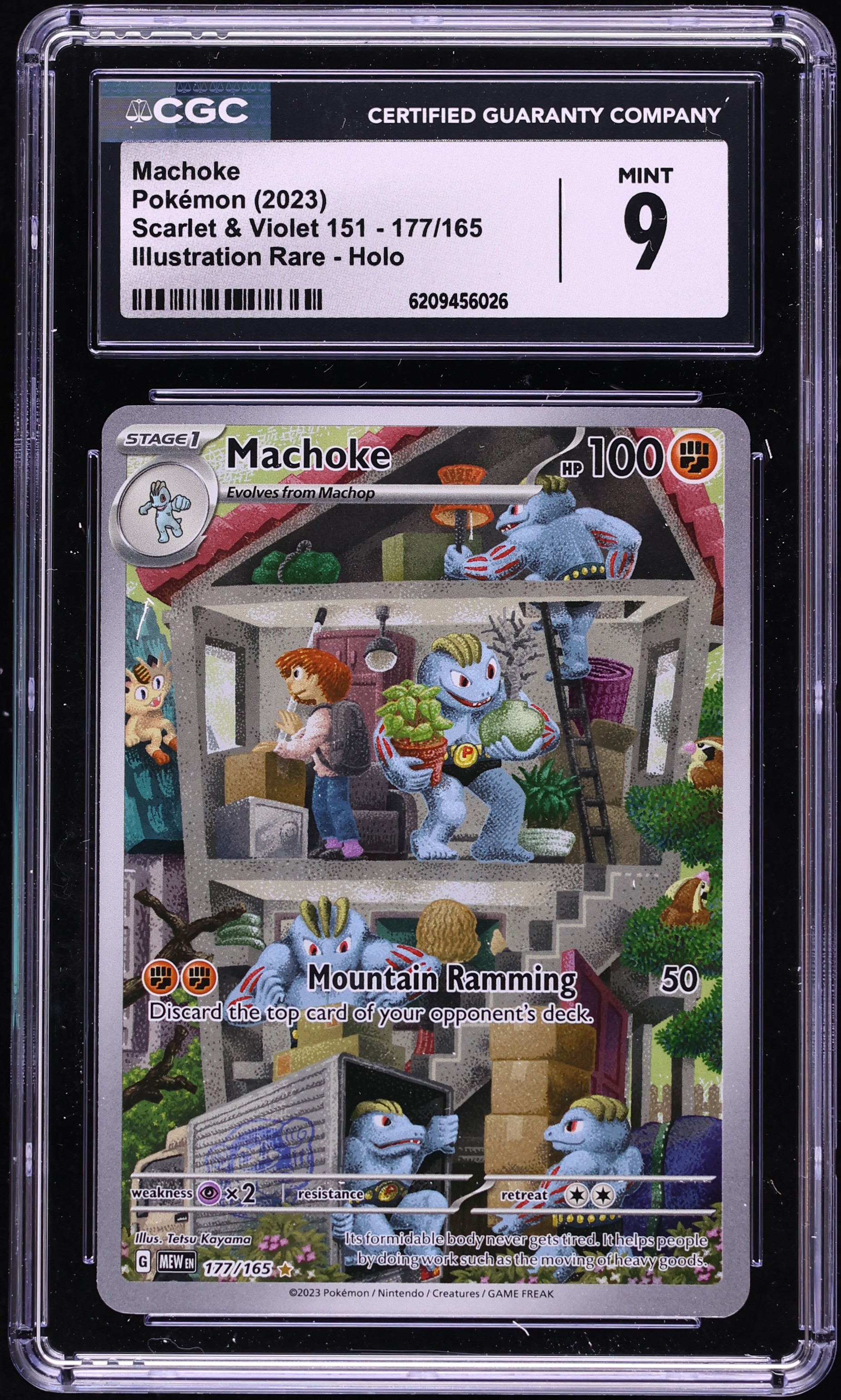 2023 Pokemon Scarlet & Violet 151 IR Machoke #177 CGC 9 MINT
